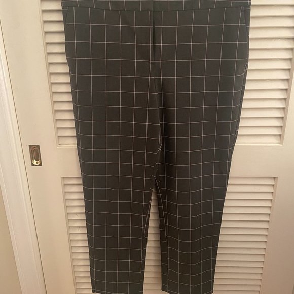 Charcoal Pink Pinstriped Plaid Dress Pants - Picture 1 of 3